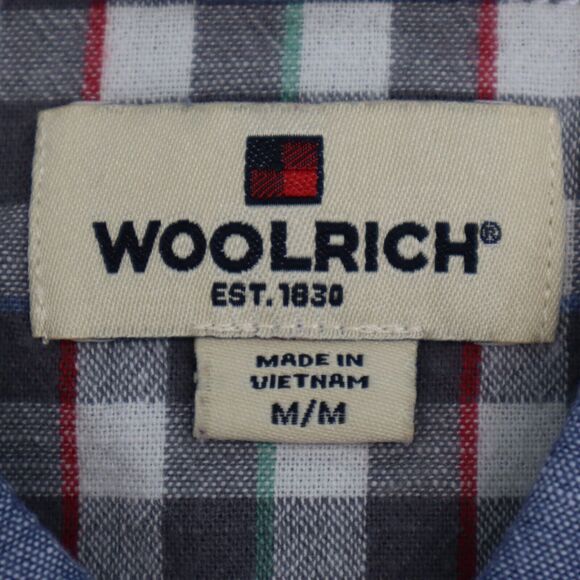 Woolrich Shirt Mens M Blue Button Up Outdoor Short Sleeve Outdoor - Picture 2 of 16